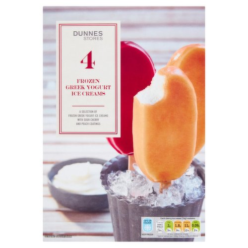Dunnes Stores Frozen Greek Yogurt Ice Creams 4 x 70g (280g)