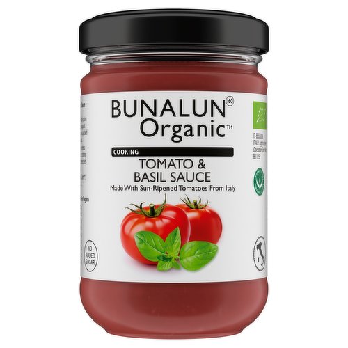 Bunalun Organic Cooking Tomato Basil Sauce 350g Dunnes Stores