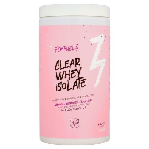 Femfuelz Clear Whey Isolate Summer Berries Flavour 500g