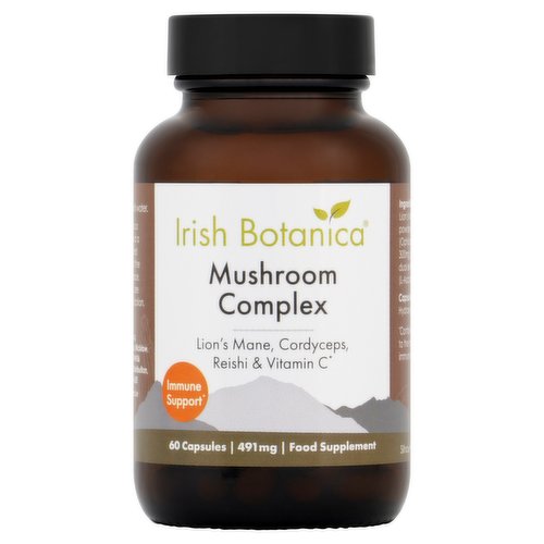 Irish Botanica Mushroom Complex 491mg 60 Capsules - Dunnes Stores