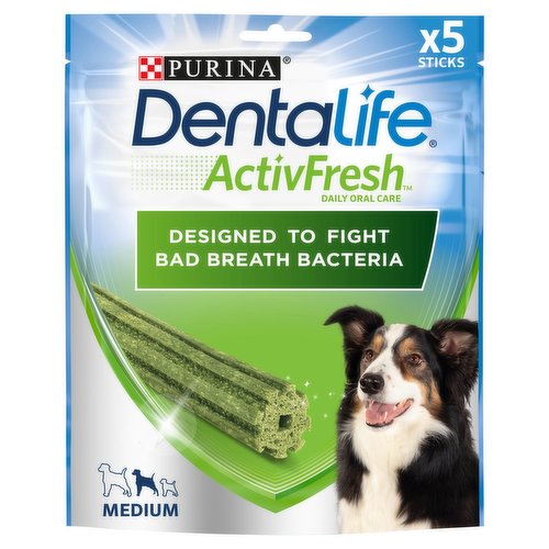 DENTALIFE ActivFresh Medium Dental Chicken Dog Chews 5 Sticks