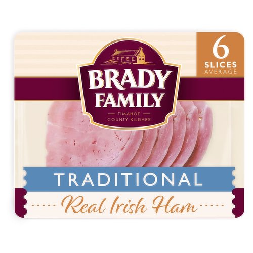 BRADY FAMILY Traditional Real Irish Ham 6 Slices 80g