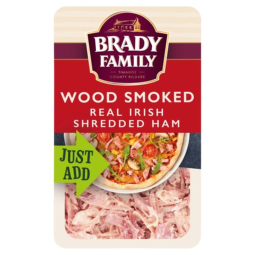 BRADY FAMILY Wood Smoked Real Irish Shredded Ham 90g 
