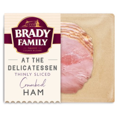 BRADY FAMILY At the Delicatessen Thinly Sliced Crumbed Ham 120g