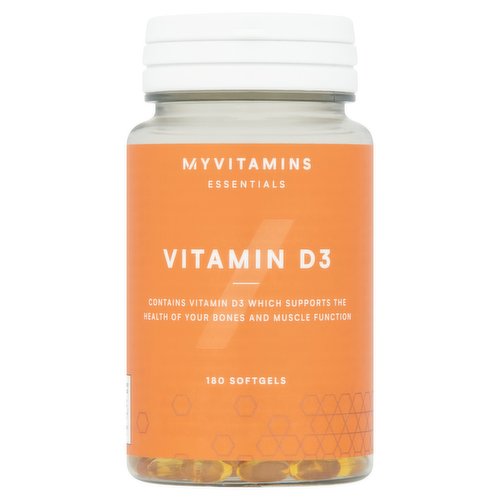 MyVitamins Essentials Vitamin D3 180 Softgels