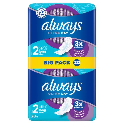 Always Ultra Day Pads Long (S2) Wings x 20