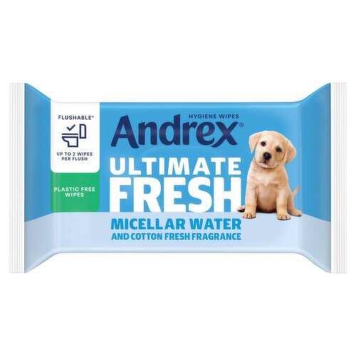 Andrex Classic Clean Flushable Toilet Wipes Single Pack