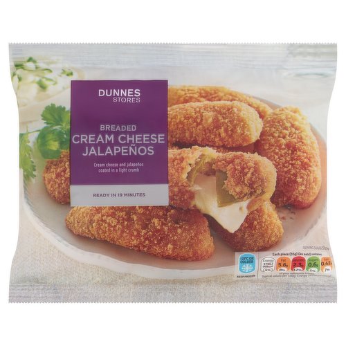 Dunnes Stores Breaded Cream Cheese Jalapeños 250g