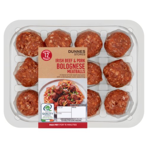 Dunnes Stores 12 Irish Beef & Pork Bolognese Meatballs 300g