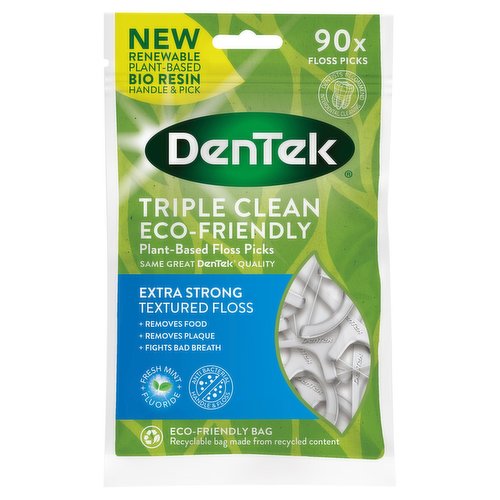 DenTek Triple Clean 90 Plant-Based Floss Picks