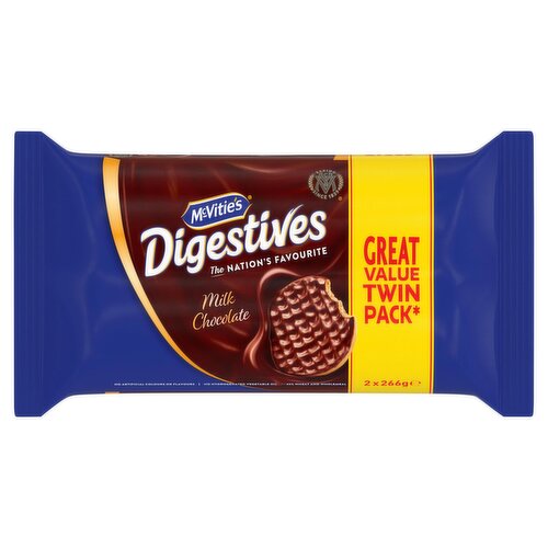 McVitie's Digestives Milk Chocolate Biscuits Twin Pack 2 x 266g, 532g -  Dunnes Stores