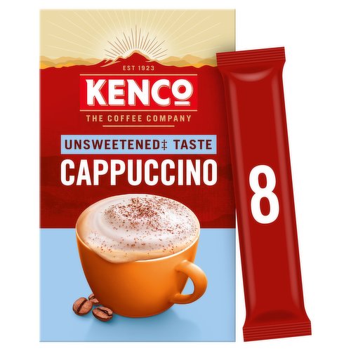 Kenco Unsweetened Cappuccino Instant Coffee Sachets 8x11.1g (88.8g)