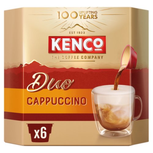 Kenco Duo Cappuccino Instant Coffee 6x18.3g (109.8g)