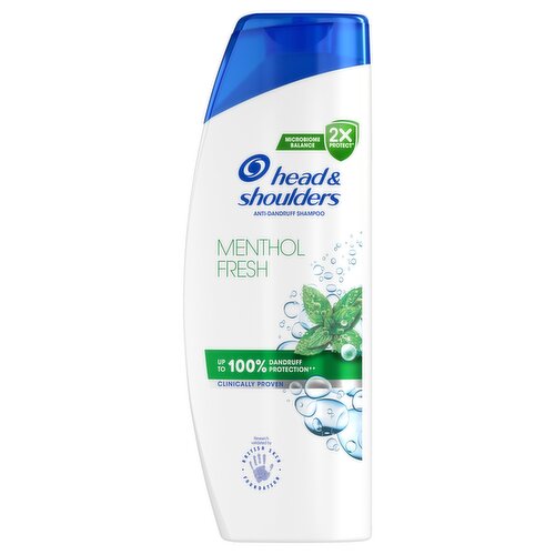 Head & Shoulders Menthol Fresh Anti-Dandruff Shampoo, Up To 100% Dandruff Protection,400ml