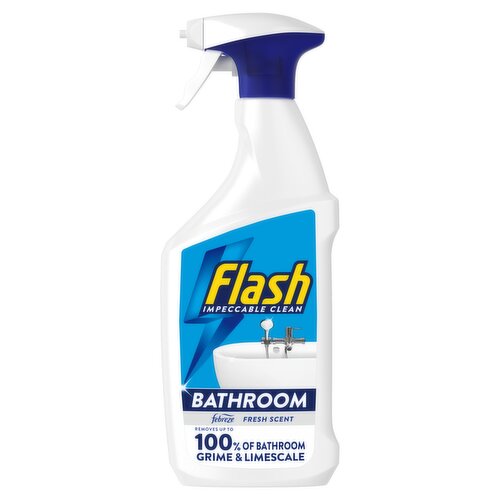 <b>Features</b><br/>Removes soap scum and limescale<br/>Sparkling clean<br/>Anti-droplet technology<br/>Made with 100% purchased renewable electricity<br/>Recyclable bottle<br/>Febreze fresh scent<br/><br/><b>Pack Size</b><br/>800Mililiters ℮<br/><br/><br/><b>Ingredients</b><br/><5% Anionic Surfactants<br/>Non-Ionic Surfactants<br/>Perfumes<br/>Hexyl Cinnamal<br/><br/><b>Safety Warning</b><br/>Causes serious eye irritation. Causes skin irritation. Keep out of reach of children. IF IN EYES: Rinse cautiously with water for several minutes. IF ON SKIN: Wash with plenty of water. Do not breathe spray. Do not mix with bleach or other cleaning products. Rinse hands after use.<br/><br/><b>Storage Type</b><br/>Ambient<br/><br/><b>Preparation and Usage</b><br/>Wipe with damp cloth, rinse thoroughly. For tough dirt: leave to act for max. 5 mins. Do not use on: marble/stone containing marble/coloured enamel/enamel over 10 years old/fabrics. Worn surfaces: test on hidden area. Leave on surfaces max. 10 mins. Keep bottle upright.<br/><br/>Country of Origin - Italy<br/>Packed In - Italy<br/><br/><b>Telephone Helpline</b><br/>0800 028 3292<br/><br/><b>Return To</b><br/>Procter & Gamble UK, Weybridge, Surrey, KT13 0XP, UK<br/><br/>