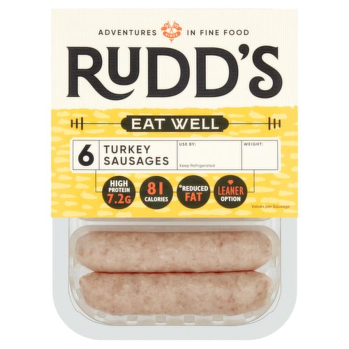 Rudd's 6 Turkey Sausages 240g