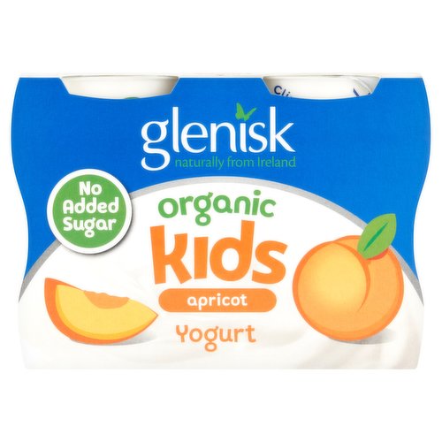 Glenisk Organic Kids Apricot Yogurt 4 x 90g (360g)