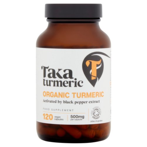 Taka Turmeric Organic Turmeric 120 Vegan Capsules