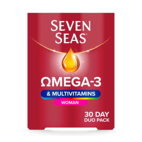 Seven Seas Omega-3 & Multivitamins Woman 30 Day 60 Capsules/Tablets Duo Pack