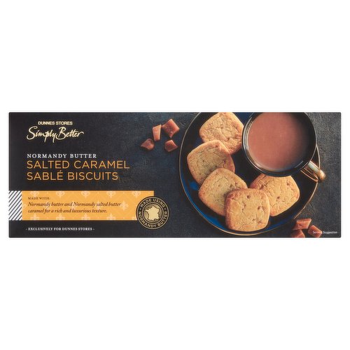 Dunnes Stores Simply Better Salted Caramel Sablé Biscuits 140g