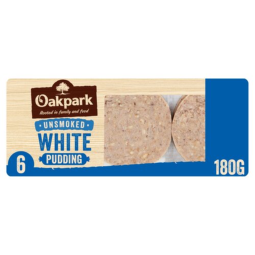 Oakpark Unsmoked White Pudding 6 Slices 180g