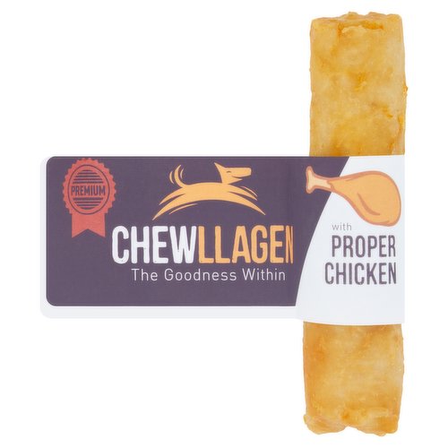 Chewllagen Chewable Collagen Treat for Dogs with Proper Chicken Roll 5"