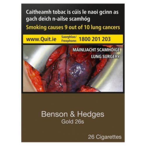 Benson & Hedges 26 Gold Cigarettes