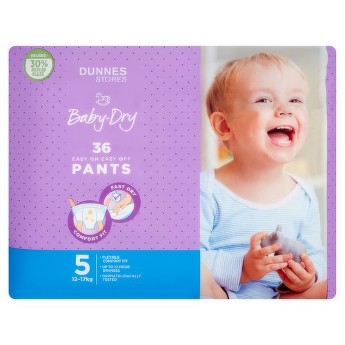 Pampers Baby-Dry Nappy Pants Size 5, 33 Nappies, 12kg - 17kg Essential Pack