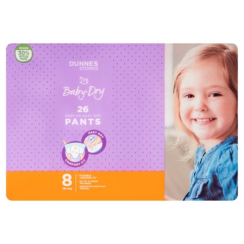 Dunnes Stores Baby-Dry 26 Pants Size 8 18+kg