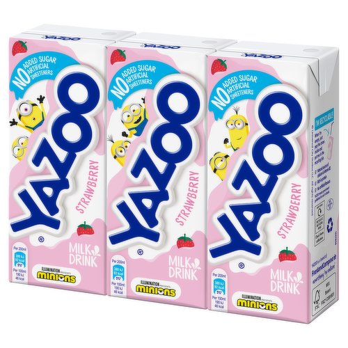 Yazoo Strawberry Milk Drink 3 x 200ml