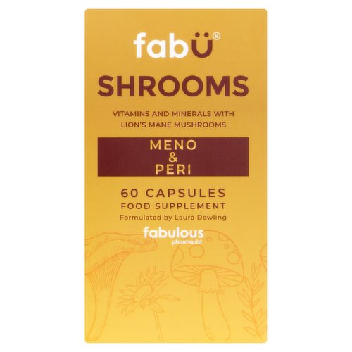 Fabu Shrooms Meno & Peri Food Supplement 60 Capsules 36g