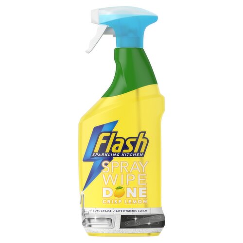 Flash Spray Wipe Done Bright Crisp Lemon Cleaning Spray 800ml