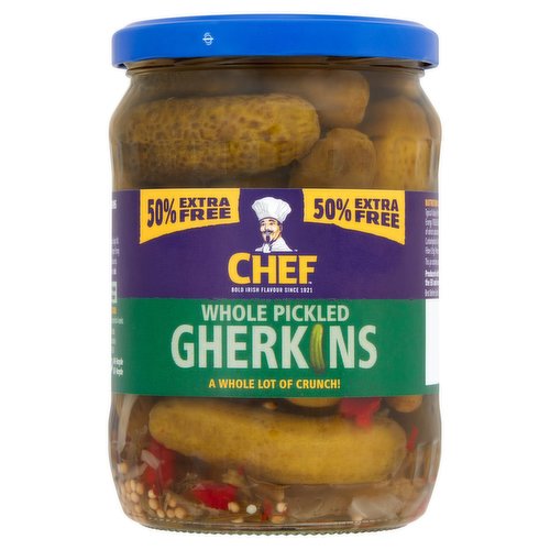 Chef Whole Pickled Gherkins 525g