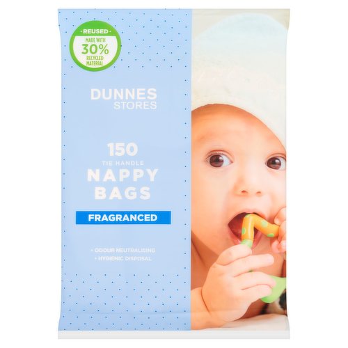 Dunnes Stores 150 Tie Handle Nappy Bags Fragranced