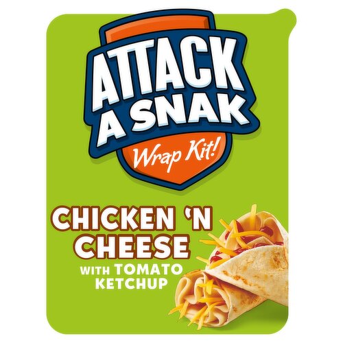 Attack a Snak Chicken 'n Cheese Wrap Kit with Tomato Ketchup 86g