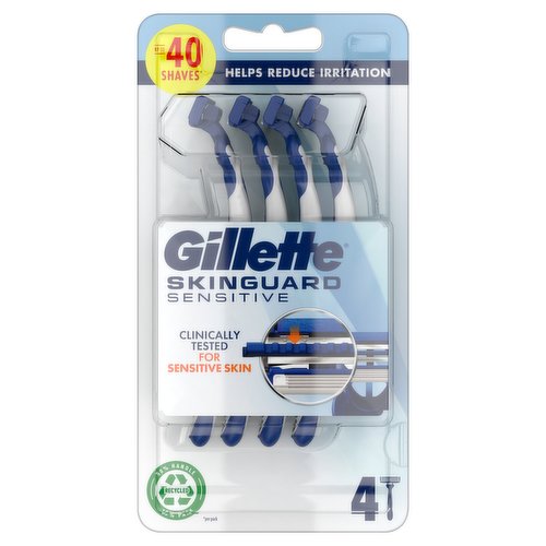 Gillette Skinguard Sensitive Disposable Razor x4