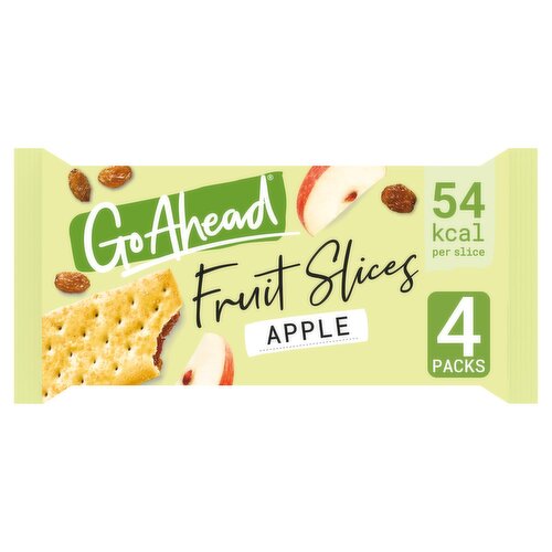 Go Ahead Apple Crispy Fruit Slices Snack Bars Multipack 4 x 43.6g, 174.4g