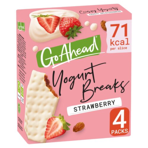 Go Ahead Strawberry Fruit Yogurt Breaks Snack Bars Multipack 4 x 35.5g, 142g