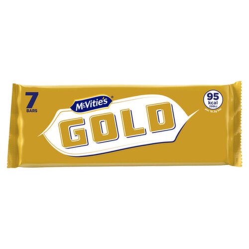 McVitie's Gold Caramel Flavour Biscuit Bars Multipack 7 x 18.3g, 128g