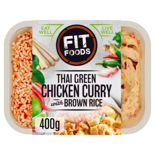 Fit Foods Thai Green Chicken Curry with Brown Rice 400g