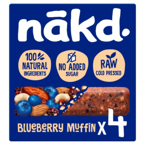 nakd. Blueberry Muffin Fruit & Nut Bar 4x35g, 140g