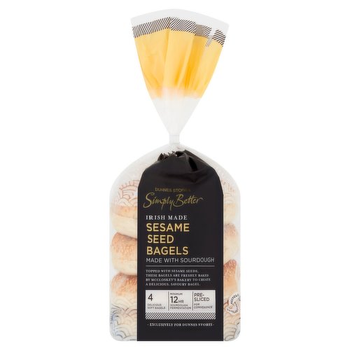 Dunnes Stores Simply Better Irish Made Sesame Seed Bagels 480g