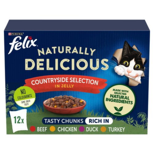 FELIX Naturally Delicious Countryside Selection Wet Cat Food 12x80g