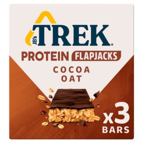 TREK Cocoa Oat Protein Flapjacks 3x50g