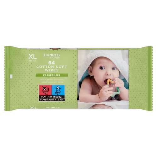 Dunnes Stores 64 Cotton Soft Wipes XL