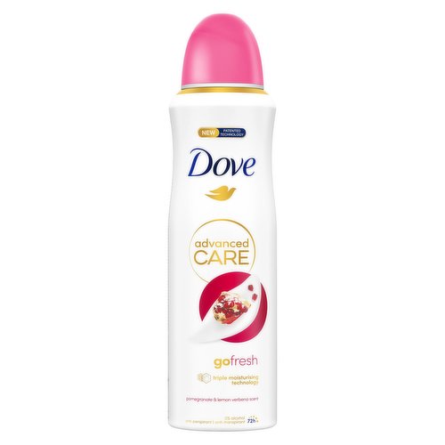 <b>Further Description</b><br/>Helping 1/4 of a billion young people build self-esteem from 2004 to 2030. Download our tools for free at dove.com/selfesteem<br/>
<br/>
Lasts as long as previous Dove 250ml*<br/>
*Thanks to our compressed technology, this 200ml pack lasts as long as previous 250ml Dove, but with less packaging<br/><br/><b>Features</b><br/>Patented Technology<br/>Triple moisturising technology<br/>0% alcohol<br/>Made with infinitely recyclable aluminium<br/>PETA Approved Vegan - Global Animal Test Policy<br/><br/><b>Lifestyle</b><br/>Not Tested on Animals<br/>Suitable for Vegans<br/><br/><b>Pack Size</b><br/>200ml ℮<br/><br/><br/><b>Ingredients</b><br/>Butane<br/>Isobutane<br/>Propane<br/>PPG-14 Butyl Ether<br/>Cyclopentasiloxane<br/>Aluminum Sesquichlorohydrate<br/>Parfum<br/>Helianthus Annuus Seed Oil<br/>C12-15 Alkyl Benzoate<br/>Disteardimonium Hectorite<br/>Glycine<br/>Calcium Chloride<br/>Octyldodecanol<br/>BHT<br/>Propylene Carbonate<br/>Dimethiconol<br/>Benzyl Alcohol<br/>Citronellol<br/>Coumarin<br/>Limonene<br/>Linalool<br/><br/><b>Safety Warning</b><br/>CAUTION: Do not use on broken skin. Stop use if rash or irritation occurs. Avoid direct inhalation. Use in short bursts in well-ventilated places, avoid prolonged spraying. Do not spray near eyes. Use only as directed. DANGER: Extremely Flammable Aerosol. Pressurised container: May burst if heated. Keep away from heat, hot surfaces, sparks, open flames and other ignition sources. No smoking. Do not spray on an open flame or other ignition source. Do not pierce or burn, even after use. Protect from sunlight. Do not expose to temperatures exceeding 50°C. Keep out of reach of children.<br/>
<br/>
SOLVENT ABUSE CAN KILL INSTANTLY<br/><br/><b>Storage Type</b><br/>Ambient<br/><br/><b>Preparation and Usage</b><br/>Directions: Shake well, hold can 15cm from the underarm and spray.<br/><br/><b>Company Name</b><br/>Unilever<br/><br/><b>Company Address</b><br/>Dept ER,<br/>
Wirral,<br/>
CH63 3JW,<br/>
UK.<br/><br/><b>CLP Regulation</b><br/>Flame - Danger<br/><br/><b>Telephone Helpline</b><br/>UK: 0800 085 1548<br/>IE: 1800 604 060<br/><br/><b>Web Address</b><br/>www.unilever.com<br/><br/><b>Return To</b><br/>UK: Freephone 0800 085 1548.<br/>
IE: Freephone 1800 604 060.<br/>
www.unilever.com<br/>
Unilever,<br/>
Dept ER,<br/>
Wirral,<br/>
CH63 3JW,<br/>
UK.<br/><br/>