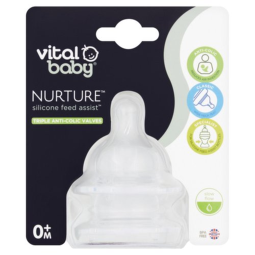 Vital Baby Nurture Silicone Feed Assist Slow Flow 0+ Months