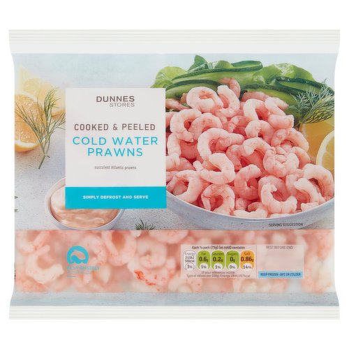  Dunnes Stores Cooked & Peeled Cold Water Prawns 225g
