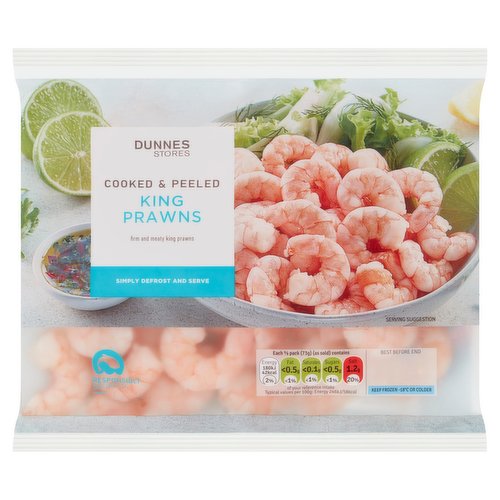 Dunnes Stores Cooked & Peeled King Prawns 220g