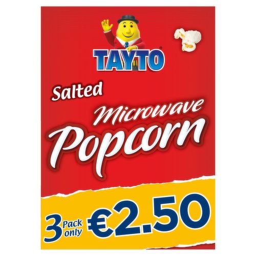 Tayto Salted Microwave Popcorn 3 x 80g